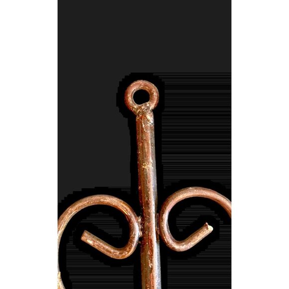 Cross Wrought Iron Hand Forged & Welded Wall Hanging Christian Crucifix 22 x 15 - Picture 6 of 10